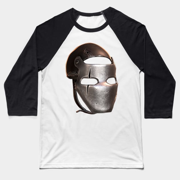 Rust Metal Mask Baseball T-Shirt by MadDesigner